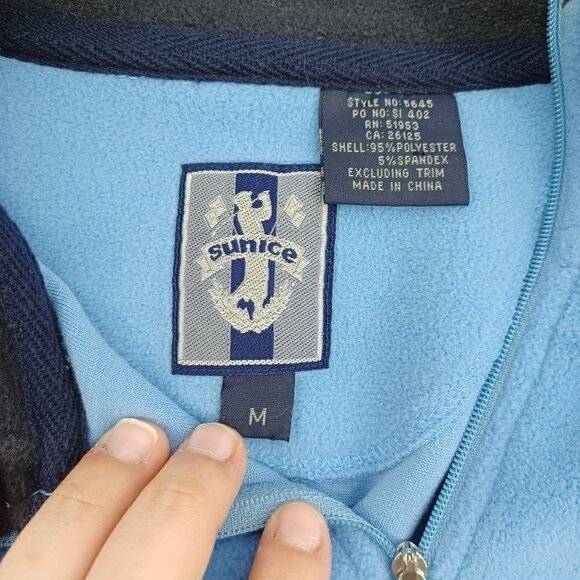 Sunice Blue Fleece 1/4 Zip Pullover Sweatshirt Women's M Warm Cozy Lounge Wear - Picture 6 of 8